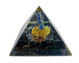 White Whale Angel Orgone Pyramid Gemstone Reiki Healing Black Tourmaline Orgone