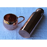 White Whale Pure Copper Water Bottle 30oz/900ml With One 16oz Copper Mule Mug