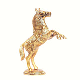 White Whale Golden Oxidized Jumping Horse Statue Showpiece for Vastu, Wealth & Decorative for Home,Office,Living Room Gift for Friends,Wedding,Relatives.