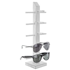 White whale Wooden 5-Pair Sunglasses Display Stand, Tabletop Retail Eyewear Rack