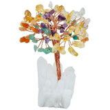 White Whale Tree Reiki Healing Crystal Gems Spiritual Feng Shui Vastu Table Décor