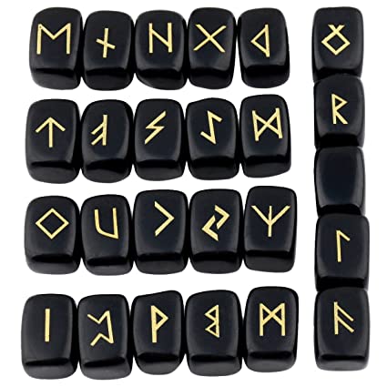 White Whale Rune Stones Tumbled Engraved Lettering Crystal Set Healing Chakra Reiki