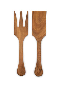 White Whale Wooden Extra Large Salad Utensil Set