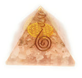 White Whale Reiki Healing Crystal Energy Generator Pyramid The Flower Of Life Symbol Orgonite Energy Generator Stone