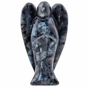 White Whale Labradorite Healing Crystal Gemstone Carved Pocket Crystal Guardian Angel Figurines