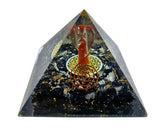 White Whale Angel Orgone Pyramid Gemstone Reiki Healing Black Tourmaline Orgone