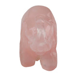 Whitewhale Healing Crystal Guardian Rose Quartz Elephant Pocket Stone Figurines Carved Gemstone