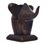 White Whale Wooden Elephant Eyeglass Spectacle Holder Handmade Stand for Office Desk Home Décor Gifts