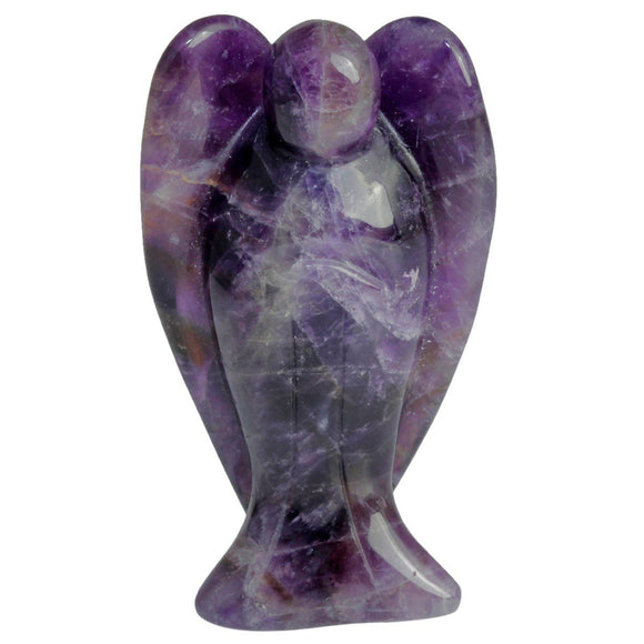 White Whale Amethyst Healing Crystal Gemstone Carved Pocket Crystal Guardian Angel Figurines