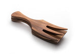 White Whale Wooden Large Farmhouse Salad Utensil Set