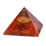 White Whale Reiki Healing Crystal Energy Generator Pyramid The Flower Of Life Symbol Orgonite Energy Generator Stone