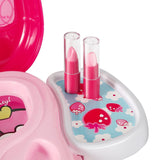 White Whale Children Pink Color Beauty Makeup Kit Pretend Play Cosmetic Set Suitcase with Makeup Accessories for Children Toy Kids Role Games Tools Accessories Portable Suitcase