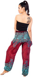 Whitewhale Women's Smocked Waist Harem Hippie Boho Yoga Palazzo Casual Pants