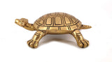 White Whale Brass Turtle for Vastu Handcrafted Tortoise Statue with Handwork Fengshui Kachuaa Statue for Home Office Gift Good Luck Anniversary