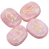 White Whale 4 pcs Engraved Angel Symbol Palm Stones Reiki Balancing