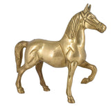 White Whale Antique Finish Horse Brass Showpiece Religious Strength Sculpture Idol