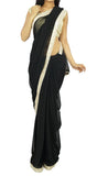 Whitewhale Bollywood Plain Georgette Saree Traditional Party/Wedding Wear