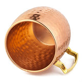 White Whale Handmade 100% Pure copper hammered Moscow Mule mugs  with Shot Glass.