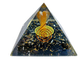 White Whale Angel Orgone Pyramid Gemstone Reiki Healing Black Tourmaline Orgone