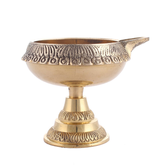 White Whale Diya for Pooja Made of Pure Brass - Kuber Diya Diwali Decoration