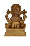 White Whale Brass Hindu God Lord Ganesha Bhagwan Lord Ganesha Idol Statue Murti 5" inch