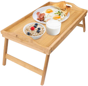 White Whale Wooden Foldable Breakfast Table, Laptop Desk, Bed Table, Serving Tray