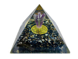 White Whale Angel Orgone Pyramid Gemstone Reiki Healing Black Tourmaline Orgone