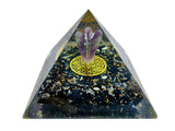 White Whale Angel Orgone Pyramid Gemstone Reiki Healing Black Tourmaline Orgone