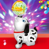 White Whale Cute Dancing Dog Toy with Reflected 3D Lights and Wonderful Music Battery Operated - Multi Color