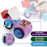 White Whale Stunt Tricycle Bump and Go Toy with 4D Lights, Dancing Toy, Battery Operated Toy Plastic for Boys Girls