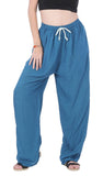 Whitewhale Women's Cotton Ealstic Waist Wide Leg Baggy Summer Casual Pajama Yoga Pants