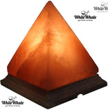 White Whale Pyramid Shape Himalayan Rock Salt Crystals Lamp Natural Salt Crystals Home Decor Spa Office (3-5 KG)