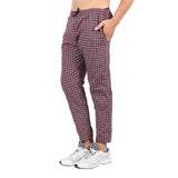 Whitewhale Men's Red Cotton Checkered Trouser & Pyjama