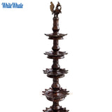White Whale Brass Mangalam Kamatha Kamakshi Lamps (Auspicious Tortoise Adorning Vehicle of Goddess Lakshmi) - Tall Temple Lamps