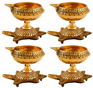 White Whale Diya for Pooja Made of Pure Brass - Kuber Diya Diwali Decoration