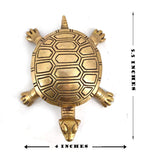 White Whale Brass Turtle for Vastu Handcrafted Tortoise Statue with Handwork Fengshui Kachuaa Statue for Home Office Gift Good Luck Anniversary