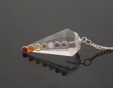 White Whale Crystal Gemstone Pendulum Dowsing Balancing Reiki Stone Pendulum