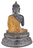 White Whale Brass Buddha Statue Murti for Home Decor Entrance Office Table Living Room Meditation Luck Gift Feng Shui Home Décor