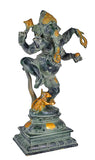 Whitewhale Lord Dancing Ganesha Brass Statue Religious Strength God Sculpture Idol