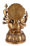 Whitewhale Large Unique Five Face Panchmukhi Hanuman Brass Statue Inlay Gemstone Hand Work Big Hindu God Lord Idol Figure
