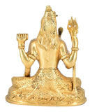 White Whale Brass Metal Lord Shiva Shankar Idol  Bhole Nath Bhagwan Murti Office Home Decor Showpiece Statue