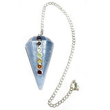 White Whale Crystal Gemstone Pendulum Dowsing Balancing Reiki Stone Pendulum