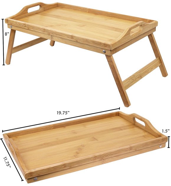 White Whale Wooden Foldable Breakfast Table, Laptop Desk, Bed Table, Serving Tray