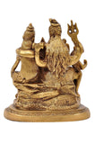 White Whale Brass Hindu God Shiv Parivar Bhagwan Shiv Parivar idol Statue Murti 5"inch