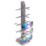 White whale Wooden 5-Pair Sunglasses Display Stand, Tabletop Retail Eyewear Rack