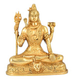 White Whale Brass Metal Lord Shiva Shankar Idol  Bhole Nath Bhagwan Murti Office Home Decor Showpiece Statue