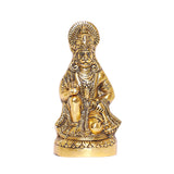 White Whale Hanuman Ji Statue Sitting In Metal Hanuman Ji Idol Bajrangbali Murti Gift Article Decorative Showpiece, 1 Piece.