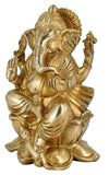 Whitewhale Brass Decor India Mangalkari Ganesha Statue (9 inches