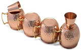 White Whale Handmade 100% Pure copper hammered Moscow Mule mugs  with Shot Glass.