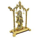 White Whale Metal Radha Krishna Statue Gold Plated Decor Your Home,Office & Radha Krishna Murti Idol Showpiece Figurines,Religious Krishna Idol Gift Article